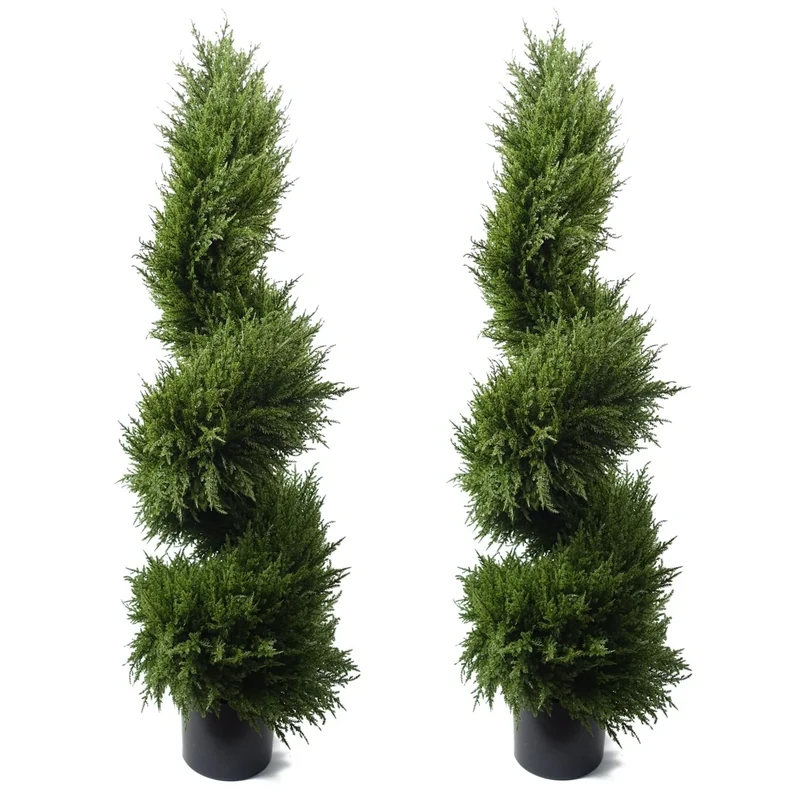 Leaf Artificial Topiary Tree Pairs