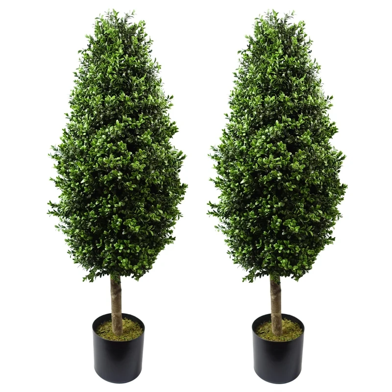 Leaf Artificial Topiary Tree Pairs