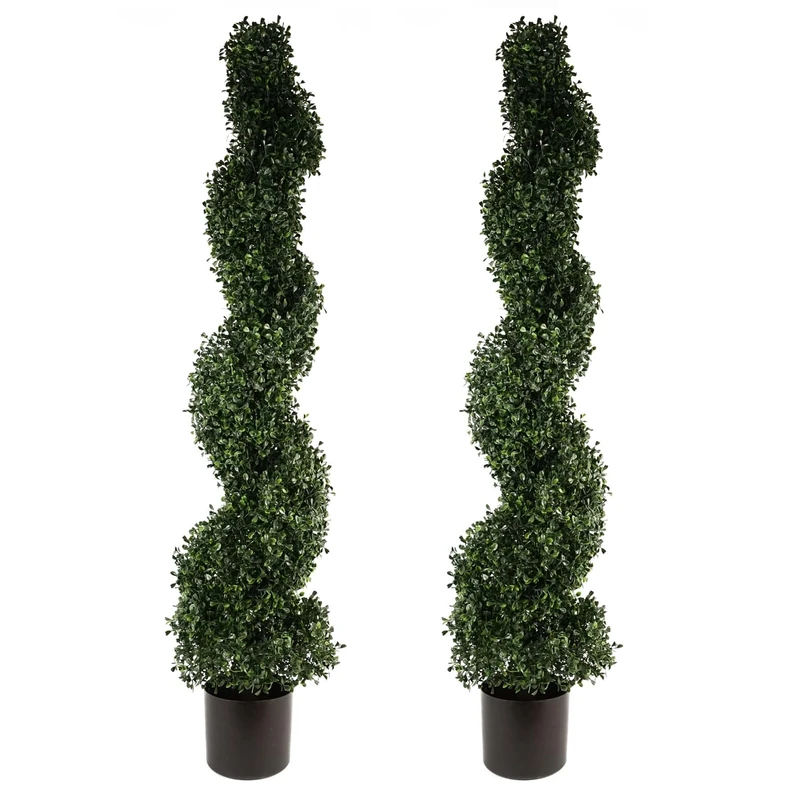 Leaf Artificial Topiary Tree Pairs