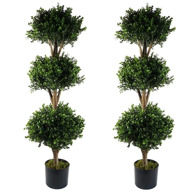 Leaf Artificial Topiary Tree Pairs
