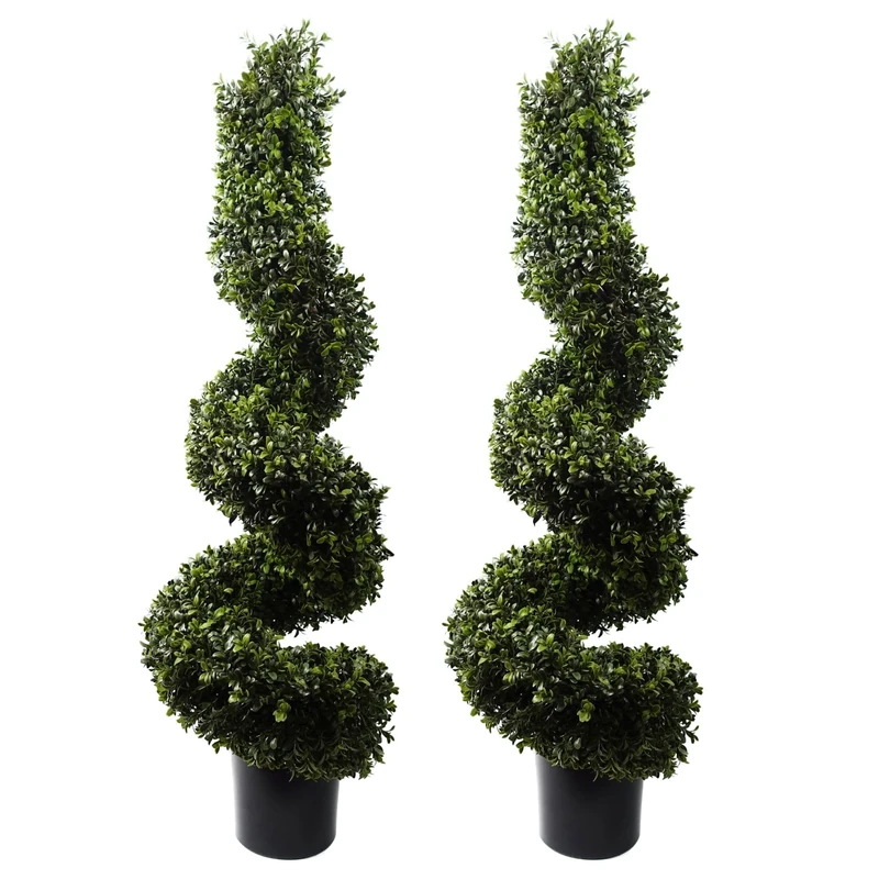 Leaf Artificial Topiary Tree Pairs