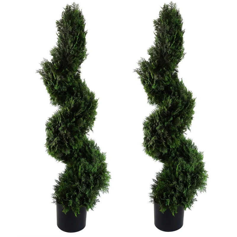 Leaf Artificial Topiary Tree Pairs