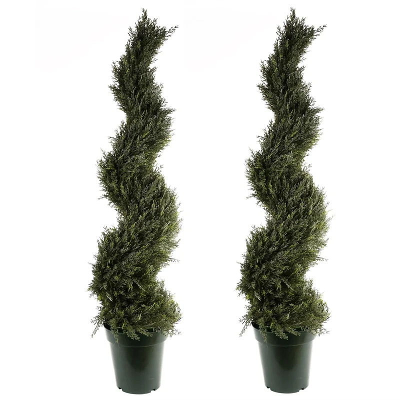 Leaf Artificial Topiary Tree Pairs