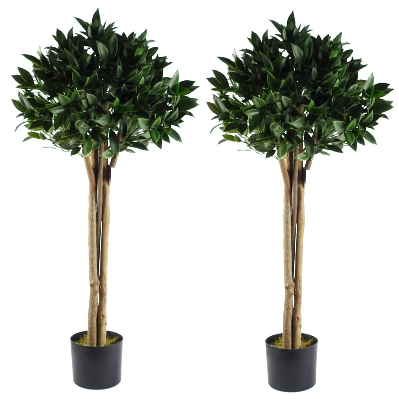 Leaf Artificial Topiary Tree Pairs