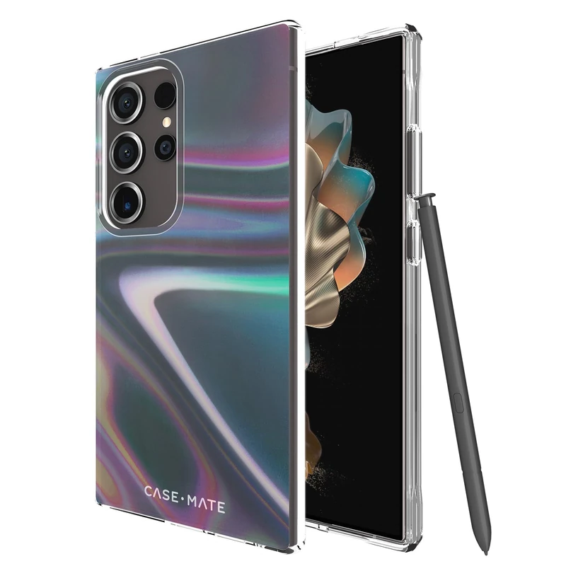 Case-Mate Samsung Galaxy S24 Ultra Case [6.8”] [12ft Drop Protection] [Wireless Charging] Soap Bubble Phone Case for Samsung Galaxy S24 Ultra - Luxury Iridescent Swirl Effect, Anti-Scratch, Shockproof