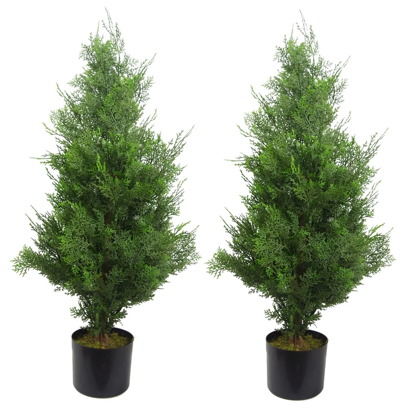 Leaf Artificial Topiary Tree Pairs