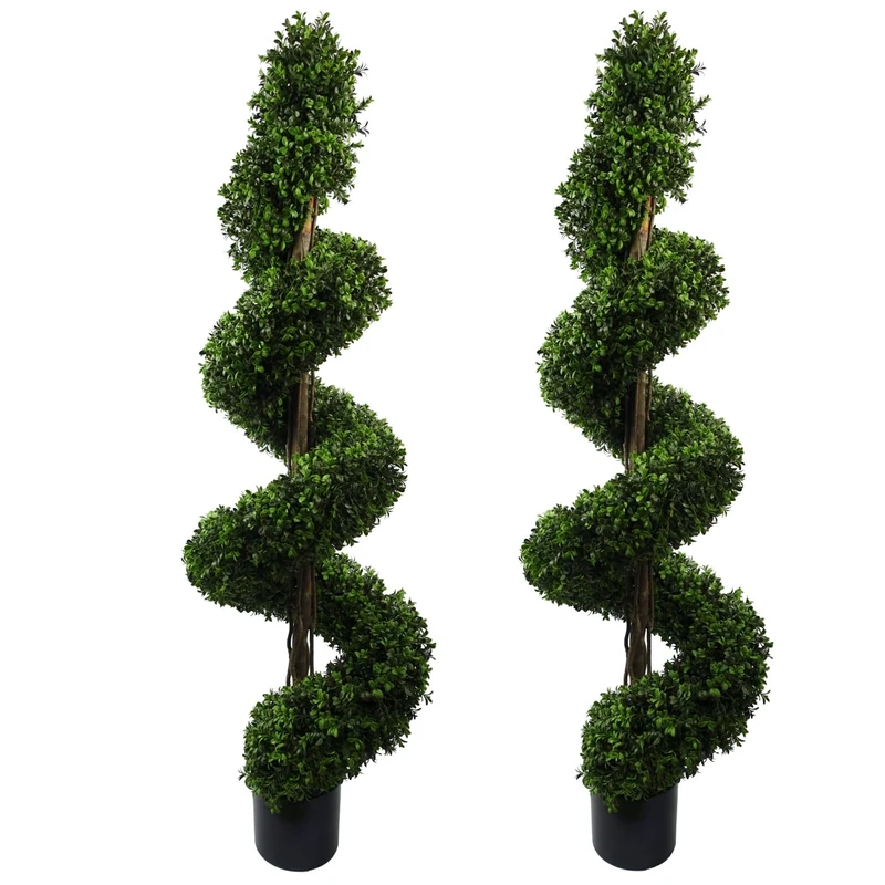 Leaf Artificial Topiary Tree Pairs