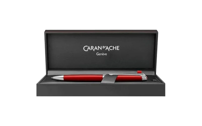 Caran d'Ache Leman Slim Rouge Carmin Ballpoint Pen