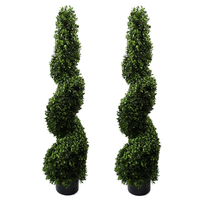 Leaf Artificial Topiary Tree Pairs