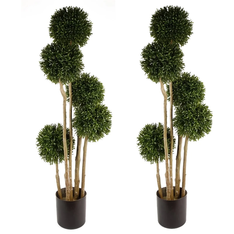 Leaf Artificial Topiary Tree Pairs