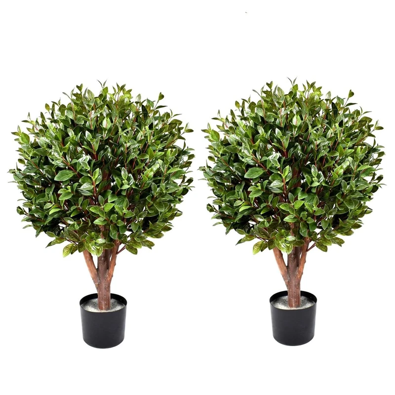 Leaf Artificial Topiary Tree Pairs
