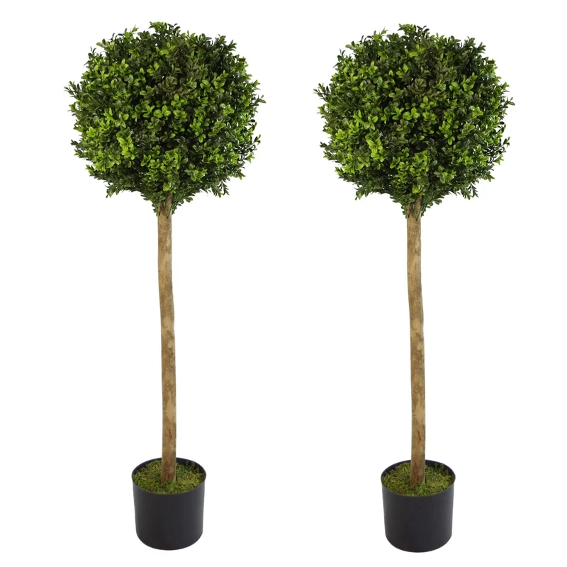 Leaf Artificial Topiary Tree Pairs