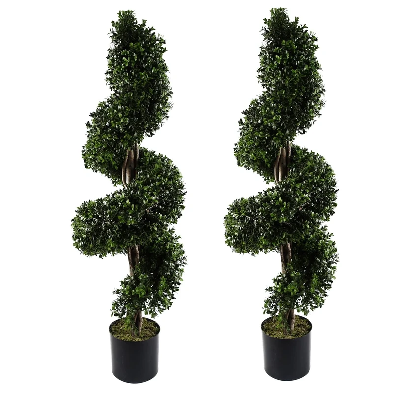 Leaf Artificial Topiary Tree Pairs