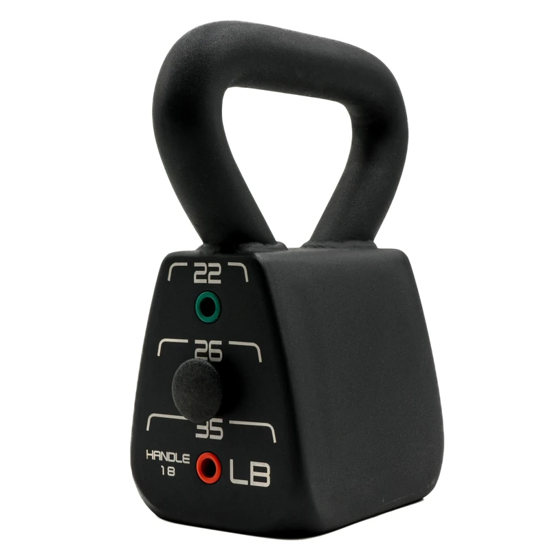 PowerBlock Adjustable Kettlebell, 8-16 kg, Black Steel, Compact & Durable, Ideal for Home & Commercial Gyms