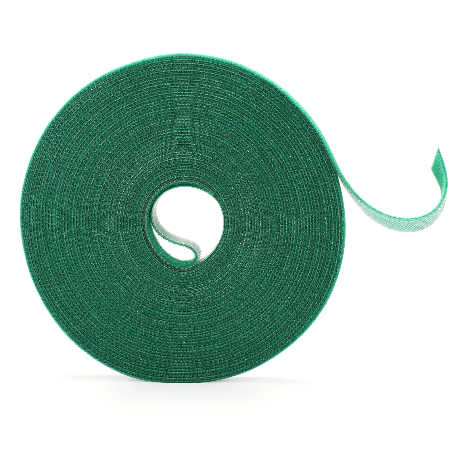 KINGLAKE 12mm 30m Green Garden Tape Plant Tie, Self Adhesive Hook and Loop Tape, Sticky Strips Tree Shrub Ties Strap