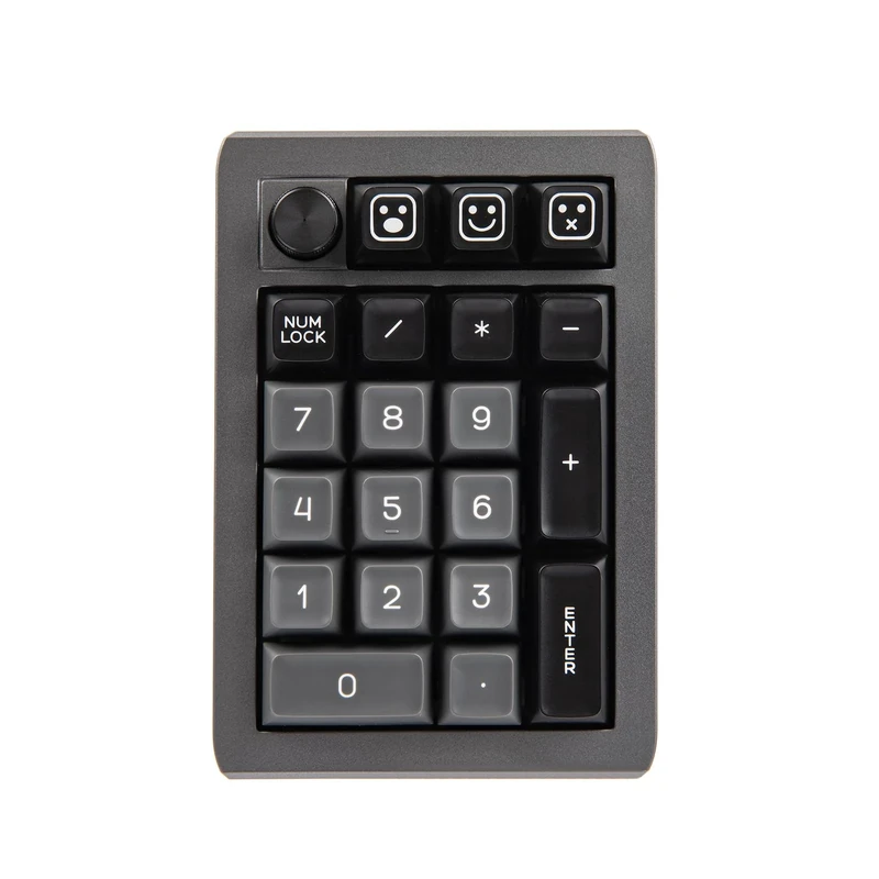 EPOMAKER EK21 VIA Gasket Number Pad, 3 Modes Hot Swappable Mechanical Numeric Keypad, with Poron Foam, Aluminum Alloy Kob, Programmable for Win/Mac/Gaming (Black, Flamingo Switch)