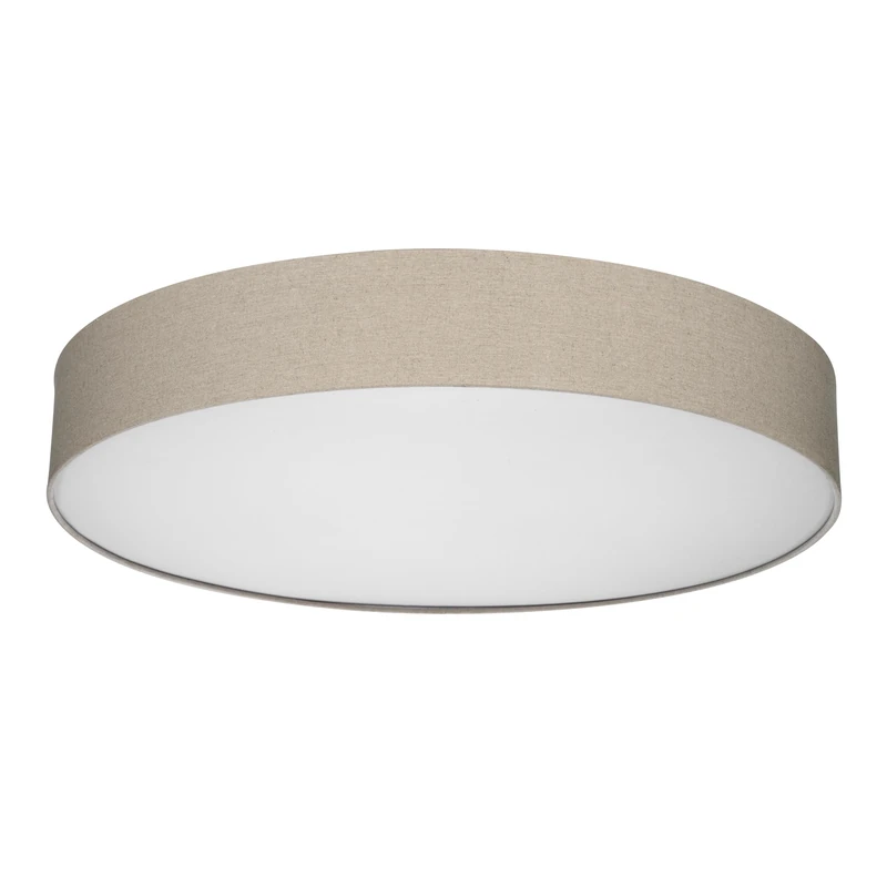 REV Ceiling Light for Bedroom, Living Room and Kitchen, Round, 70 cm with Fabric Shade in Vintage Look, Taupe