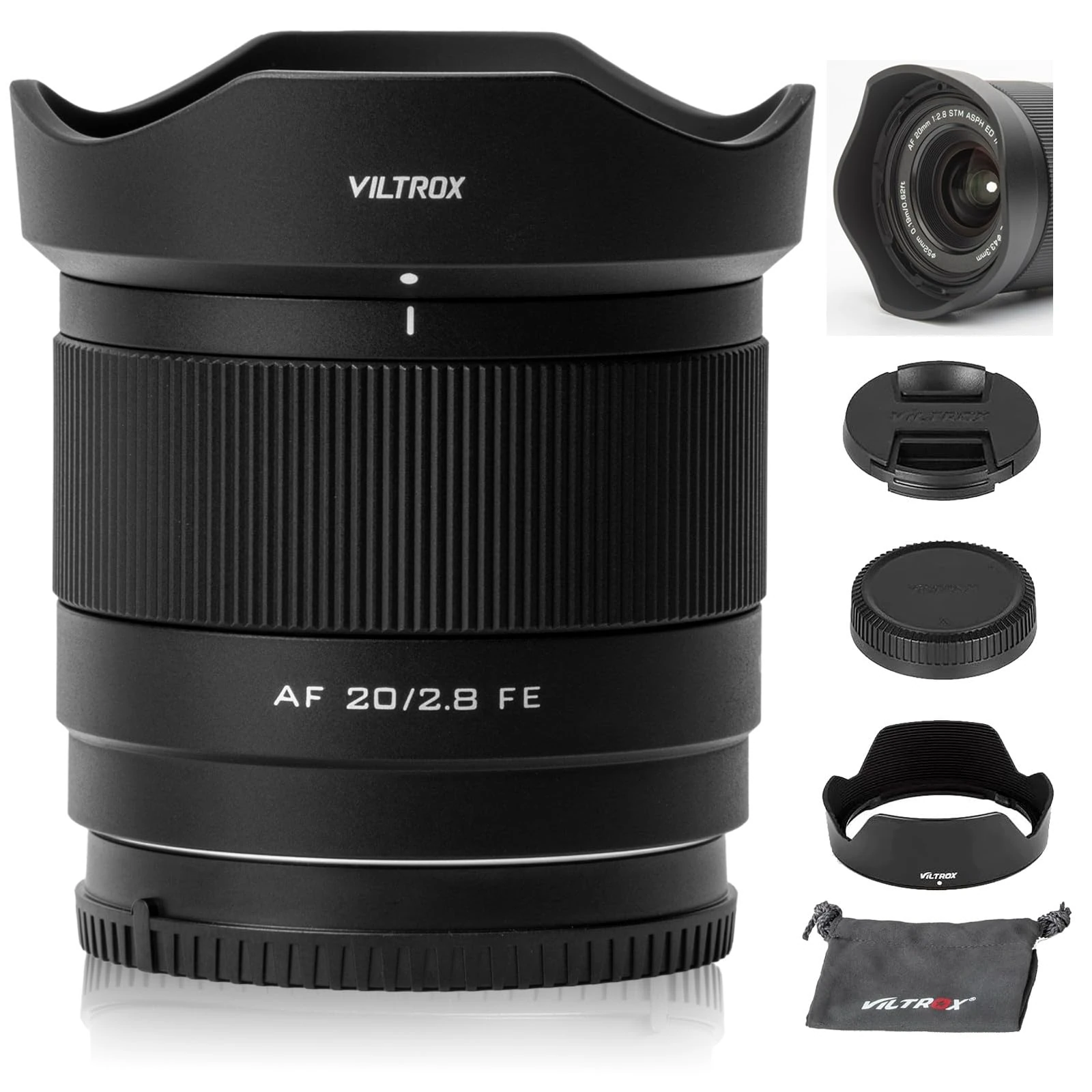 VILTROX 20mm F2.8 FE, 20mm f/2.8 Full Frame Lens for Sony E-Mount, STM Auto Focus Lens for Sony E-Mount A7 A7R A7S A7C A7II A7RII A7SII A7SIII A7III A7RIII A7IV A7RIV A9 A1FX3 A7RV ZVE1 A7CR A7CII A93