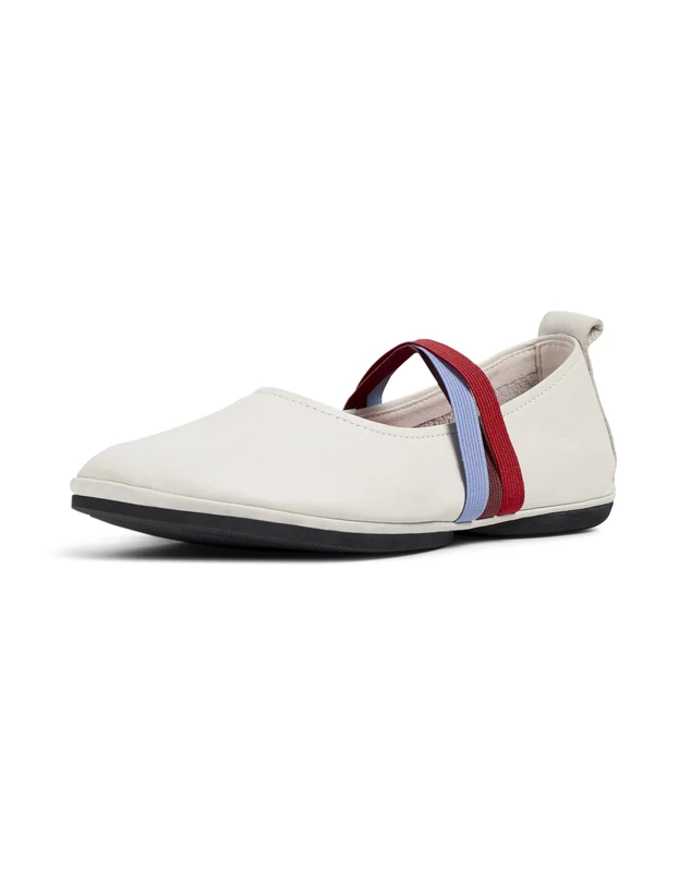 Camper Women's Right Nina K201665 Ballerina, White Natural 001 TWS, 8 UK