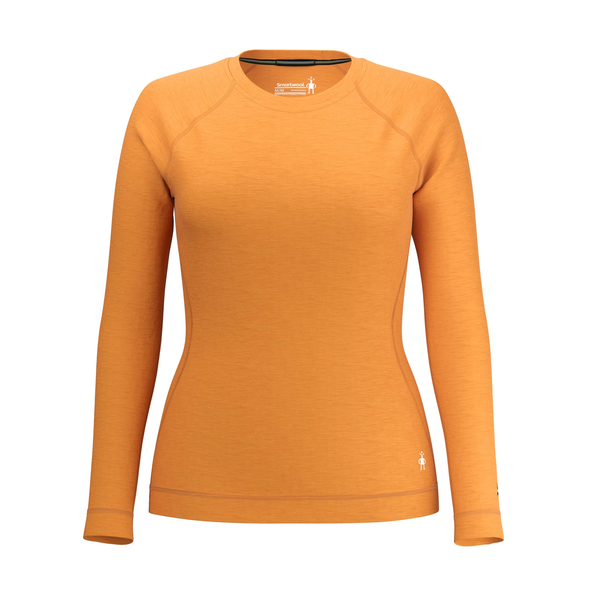 Smartwool Women's Classic Thermal Merino Base Layer Crew, Marmalade Heather, Large
