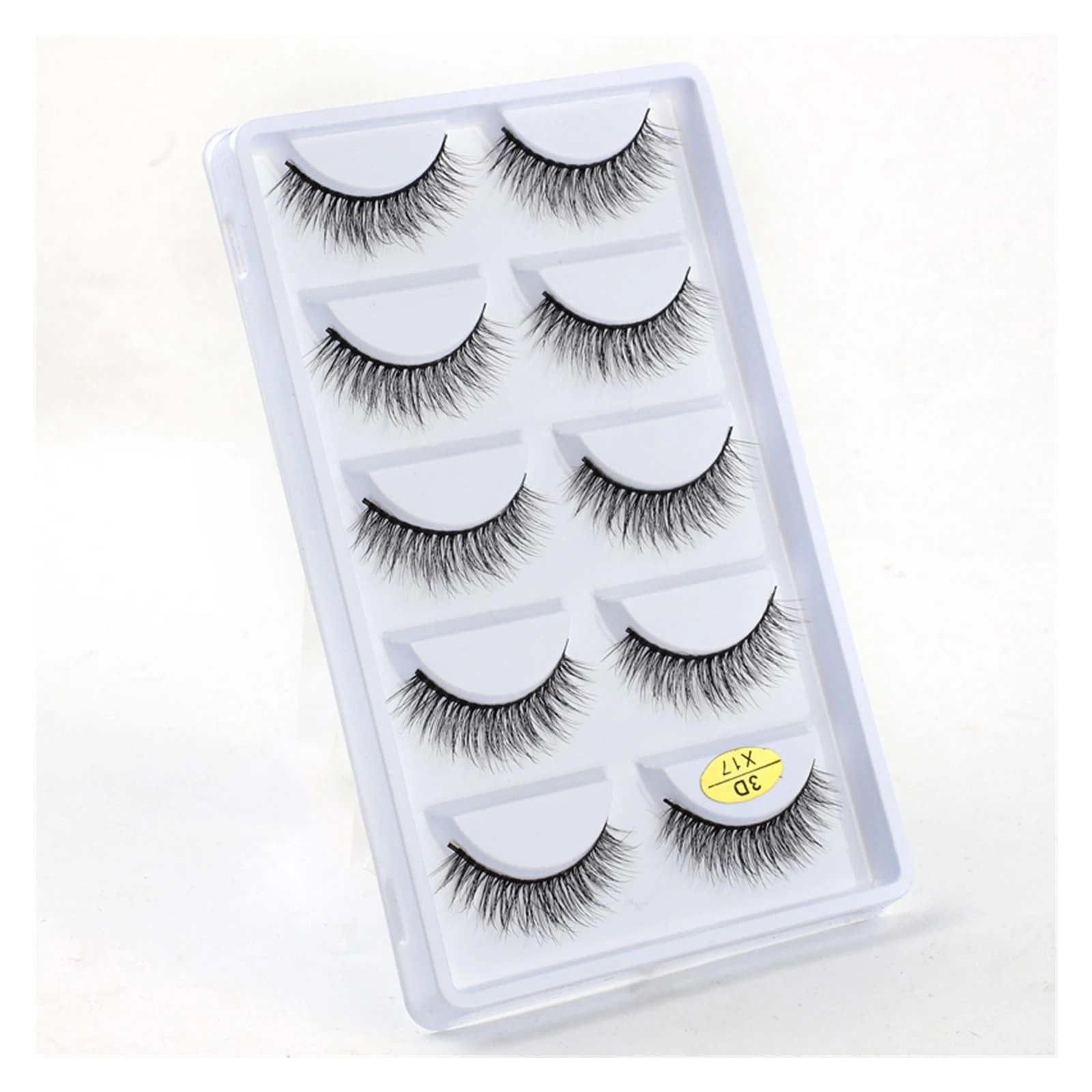 UAMOU 10/50/100 Boxes Mink Eyelashes Fluffy 3D Mink Lashes Makeup Natural Long Volume False Eyelashes Bulk Faux Cils Custom Cheerfully (Color : 5 Pairs X17, Size : 50 Boxes)