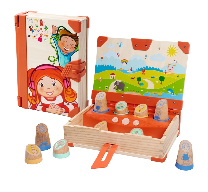 Eichhorn - LiLUMi - Your Interactive Audiobook, 108 Stories, Determine Your Own Story History without Internet/Download, Made of Wood, with Battery, from 3 Years