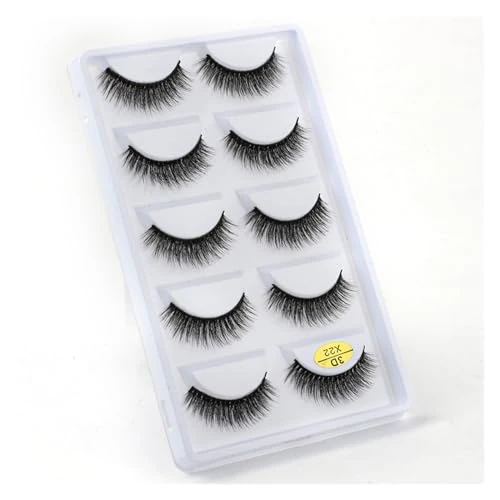 UAMOU 10/50/100 Boxes Mink Eyelashes Fluffy 3D Mink Lashes Makeup Natural Long Volume False Eyelashes Bulk Faux Cils Custom Cheerfully (Color : 5 Pairs X22, Size : 100 Boxes)
