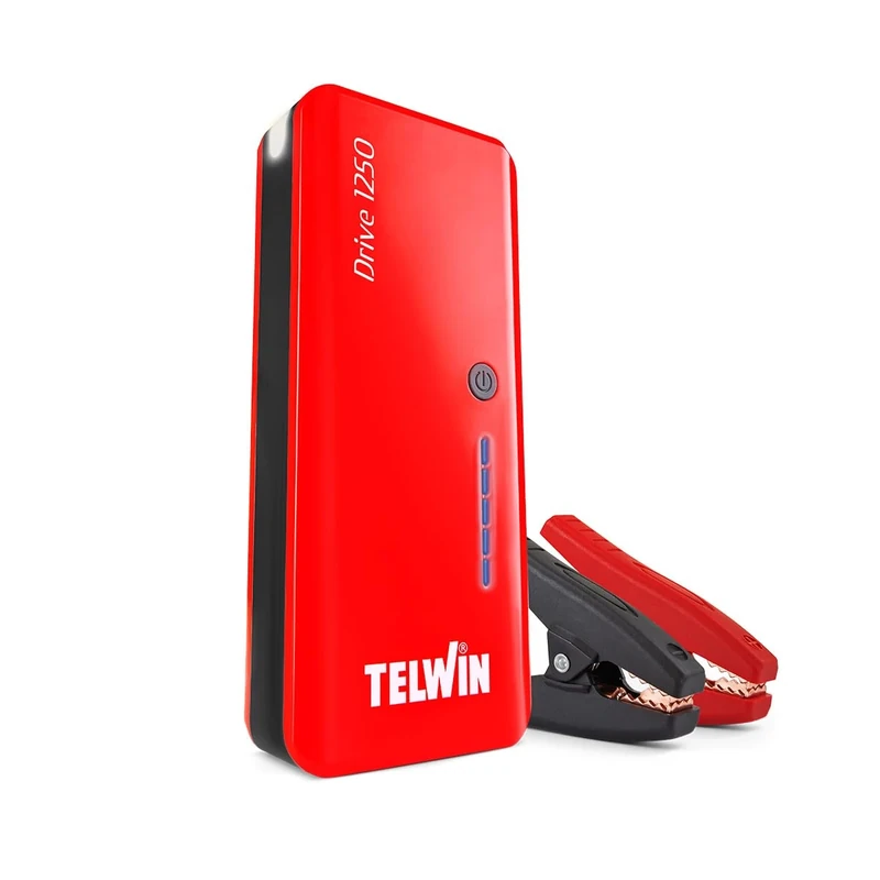 Telwin Drive 1250 1250 Amp Multifunctional Portable Jump Starter 12V for Cars, Motorcycles, Boats + Powerbank