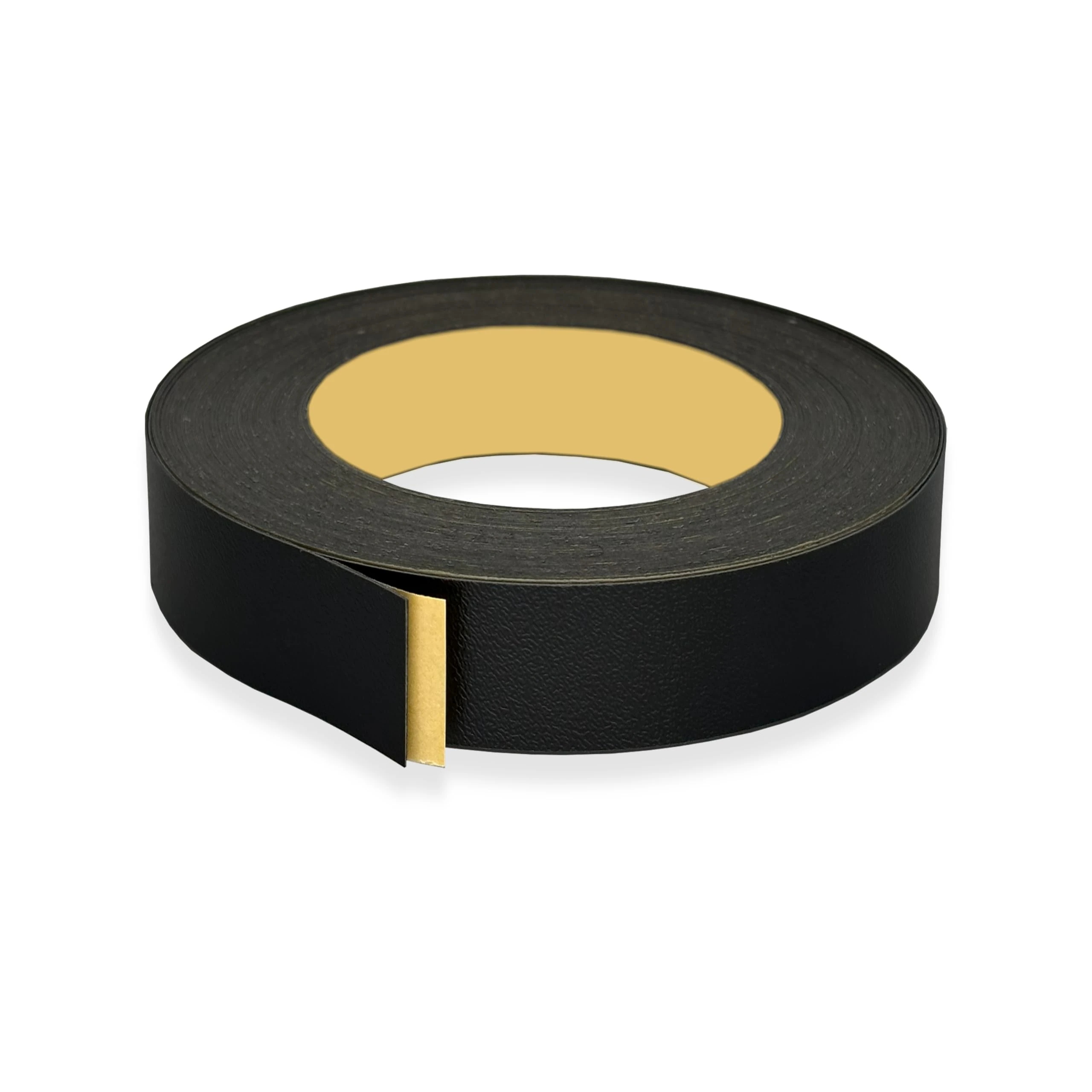 Black PVC 1 1/2 inch x 100 ft Edge Banding Tape Peel Stick Adhesive Veneer Edging Trim Wood Laminate Cabinet Furniture Plywood Formica Shelf Countertop Table Repair Strip Band Roll