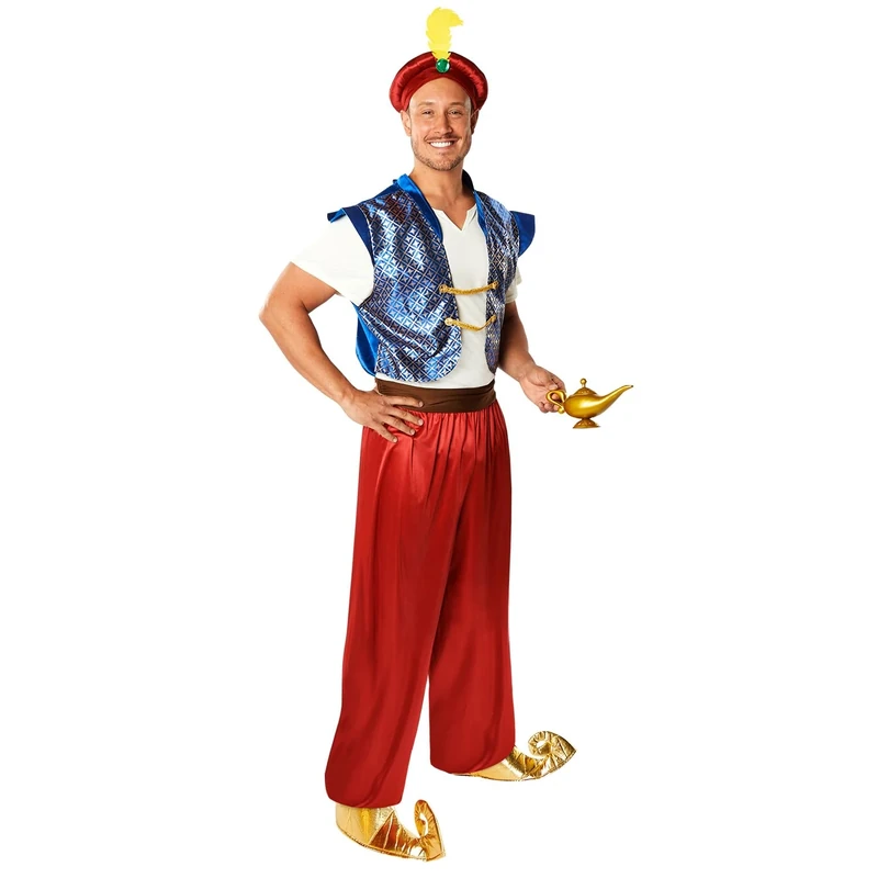 Amscan 9916790 - Adults World Book Day Aladdin Men's Fancy Dress Costume with Headpiece Size: X-Large
