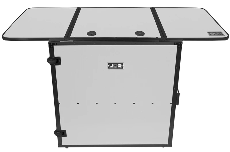 UDG FlightCase Fold Out DJ Table + (Wheels) - White MK2
