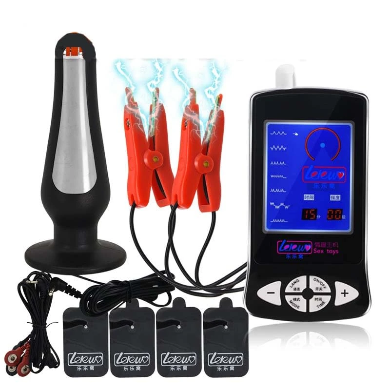 Bondage Masters E Stim Electro Sex Butt Plug, Clamps & Patches