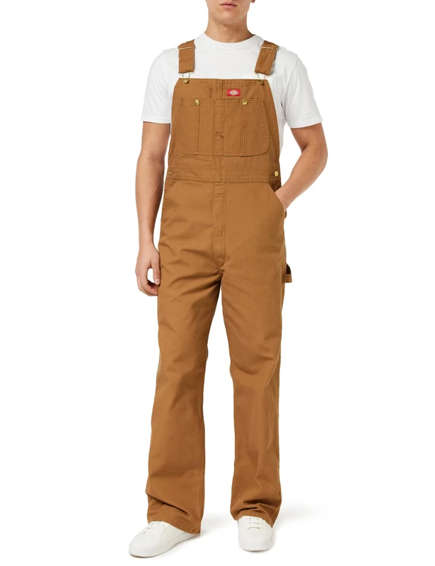 Dickies, Men's, CLASSIC BIB OVERALLS, RINSED BROWN, 40W / 32L