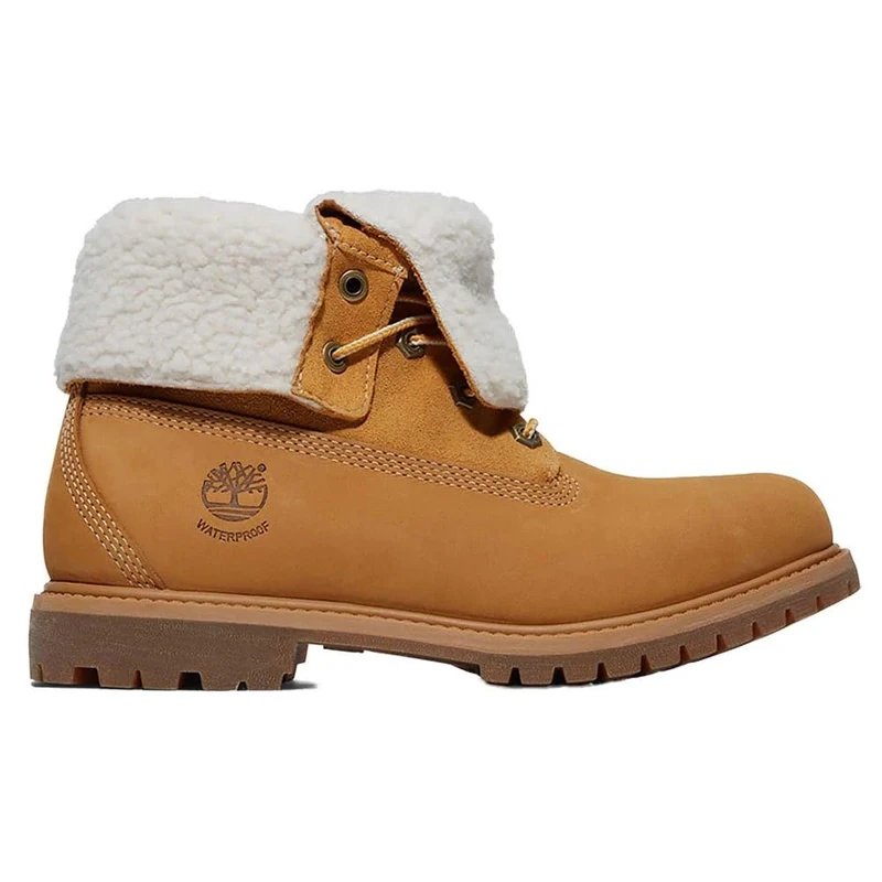 Timberland womens Authentic Mid Warm Lined Waterproof, Wheat, 5.5 Wide