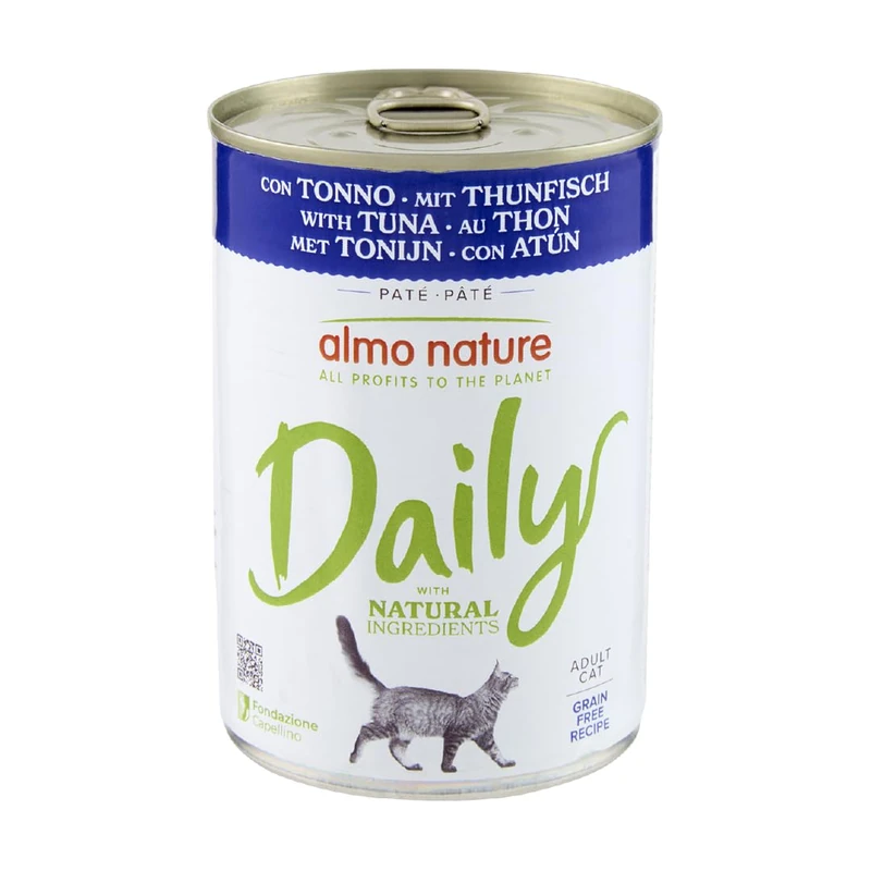 Almo Nature Daily - Wet Cat Food - Paté - Tuna - 400 g, Pack of 24