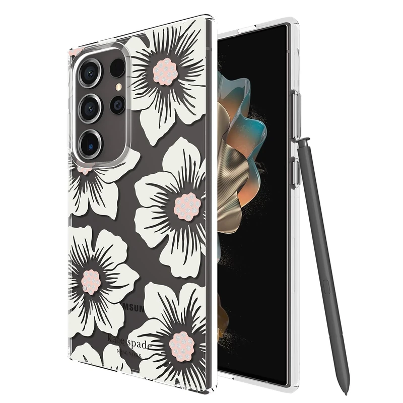 Samsung Galaxy S24 Ultra Case, Compatible with Wireless Charging - Hollyhock Cream