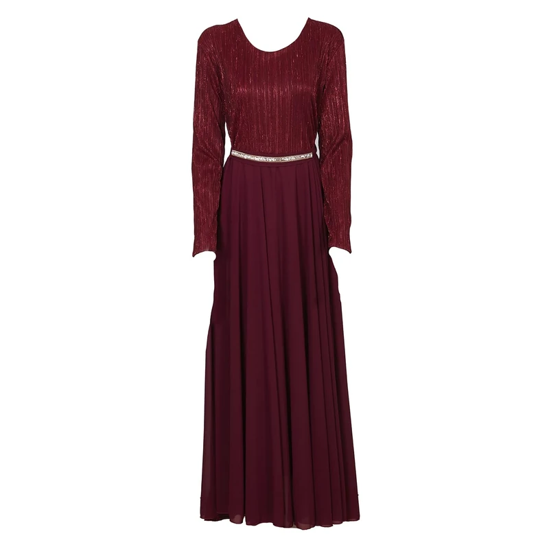 SOHUMAN Women's Dress, Garnet red, One Size