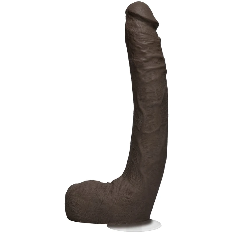Doc Johnson Signature Series - Isiah Maxwell - 10 Inch Realistic ULTRASKYN Dildo with Removable Vac-U-Lock Suction Cup - F-Machine & Harness Compatible - for Adults Only, Chocolate - Image 1