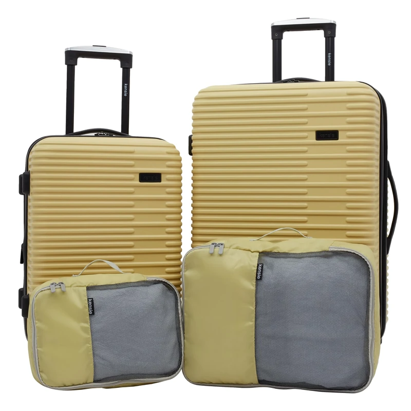 kensie Women's Hillsboro 4 Piece Luggage & Travel Bags Set, Dried Moss, Hillsboro 4 Piece Luggage & Travel Bags Set