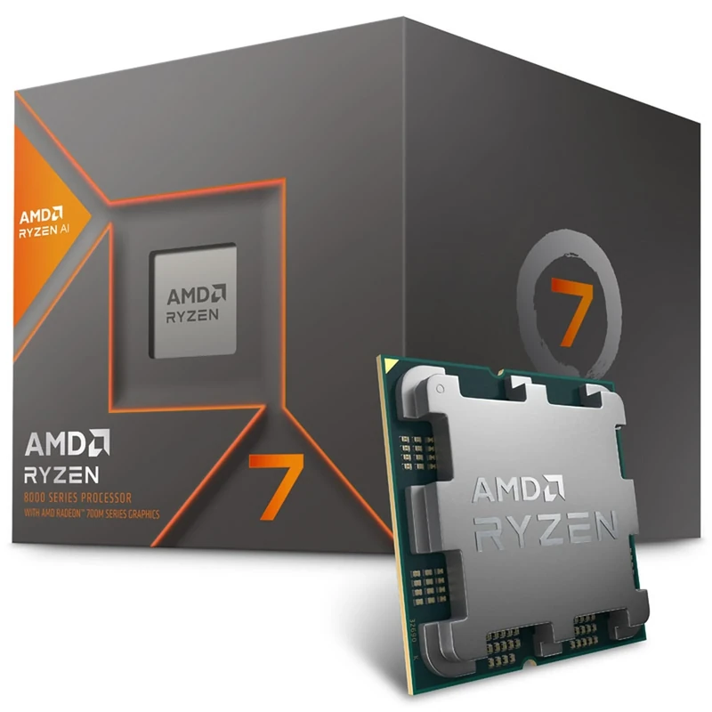 AMD Ryzensets 7 8700G processor (integrated Radeon Graphics,Ryzensets AI, 8 cores/16 threads, 65W TDP, AM5 Socket, Cache 24MB, up to 5,1Ghz max booth, with wraith stealth cooler)