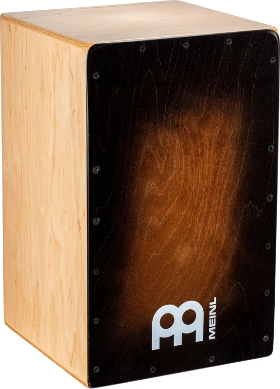 Meinl Percussion Snarecraft Cajon Instrument - Big Drum Box with 2 Snare Wires - Playing Surface Baltic Birch, Black/Brown (SC100BRB)