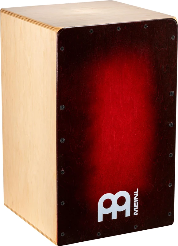 Meinl Percussion Snarecraft Cajon Instrument - Big Drum Box with 2 Snare Wires - Playing Surface Baltic Birch, Black/Red (SC100RDB)