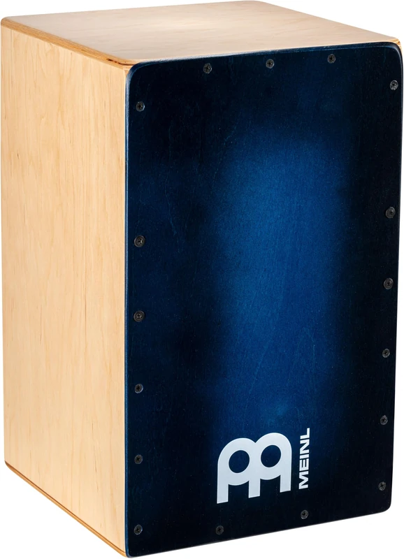 Meinl Percussion Snarecraft Cajon Instrument - Big Drum Box with 2 Snare Wires - Baltic Birch, Natural/Blue (SC100BLB)