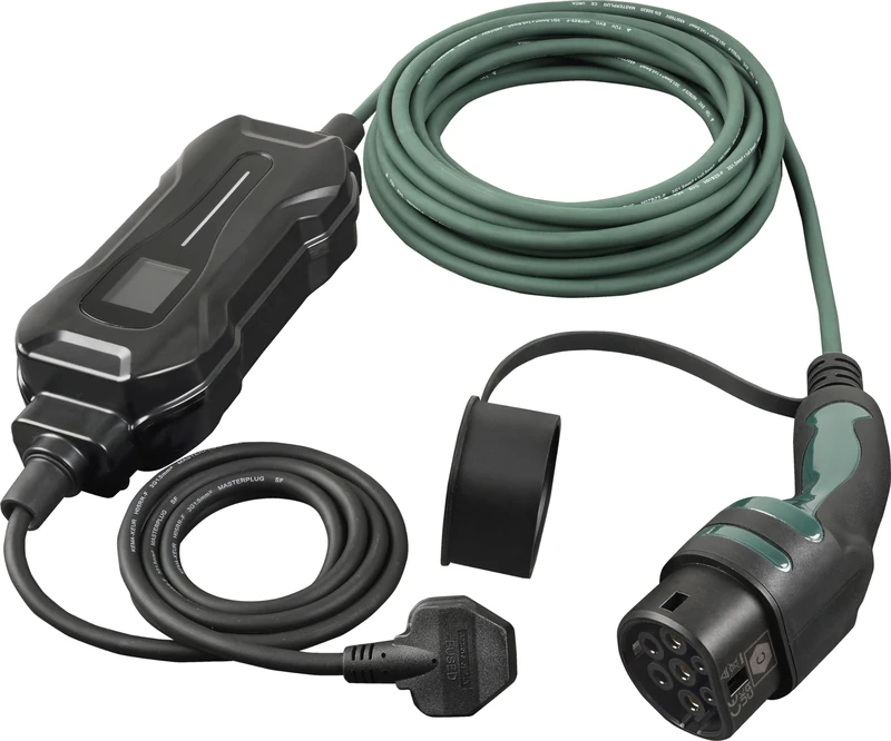 Masterplug Home EV Charging Cable, Mode 2, 3-Pin Plug, 10 Metre - Image 1