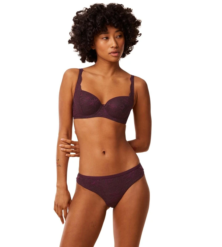 Triumph Women's Amourette Charm T WHP02 Bra, Deep Burgundy,