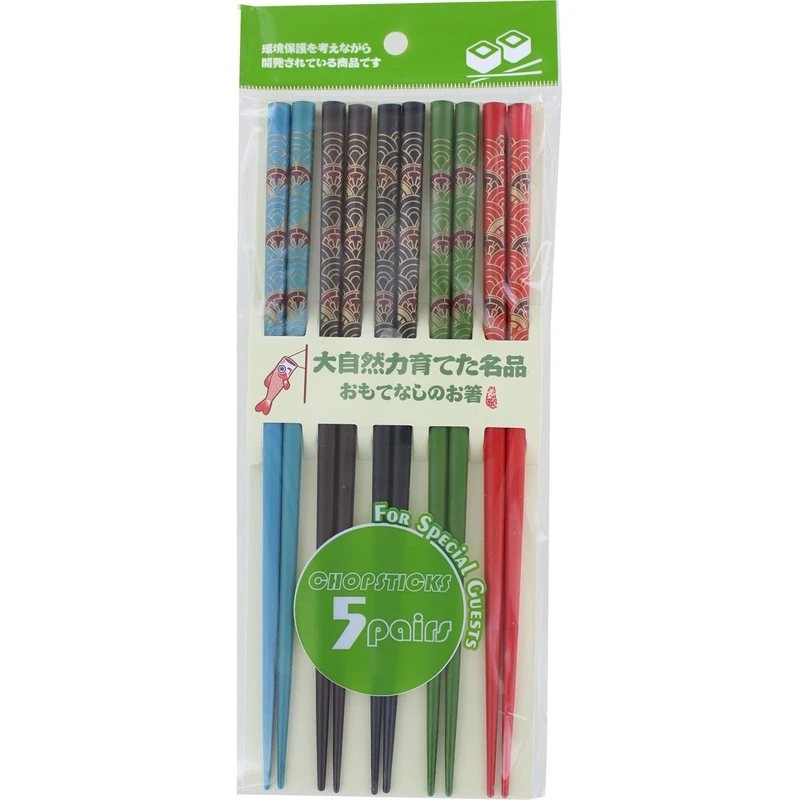 SHINE FARM - Japanese Chopsticks (5 Colours) - Multipack - 40 x 5 Pieces - Image 1