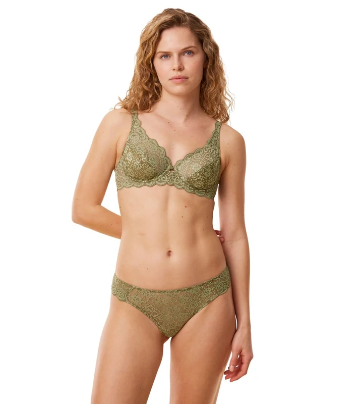 Triumph Women's Amourette W Bra, Martini Olive, 32C
