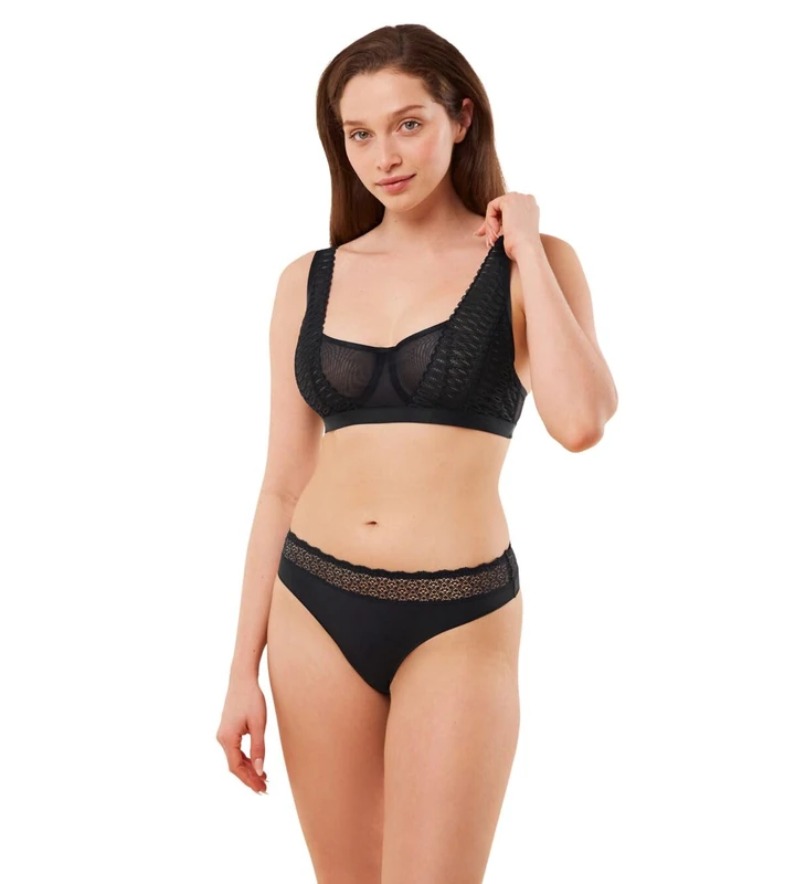 Triumph Women's Aura Spotlight T W02 Bra, Black, 34DD
