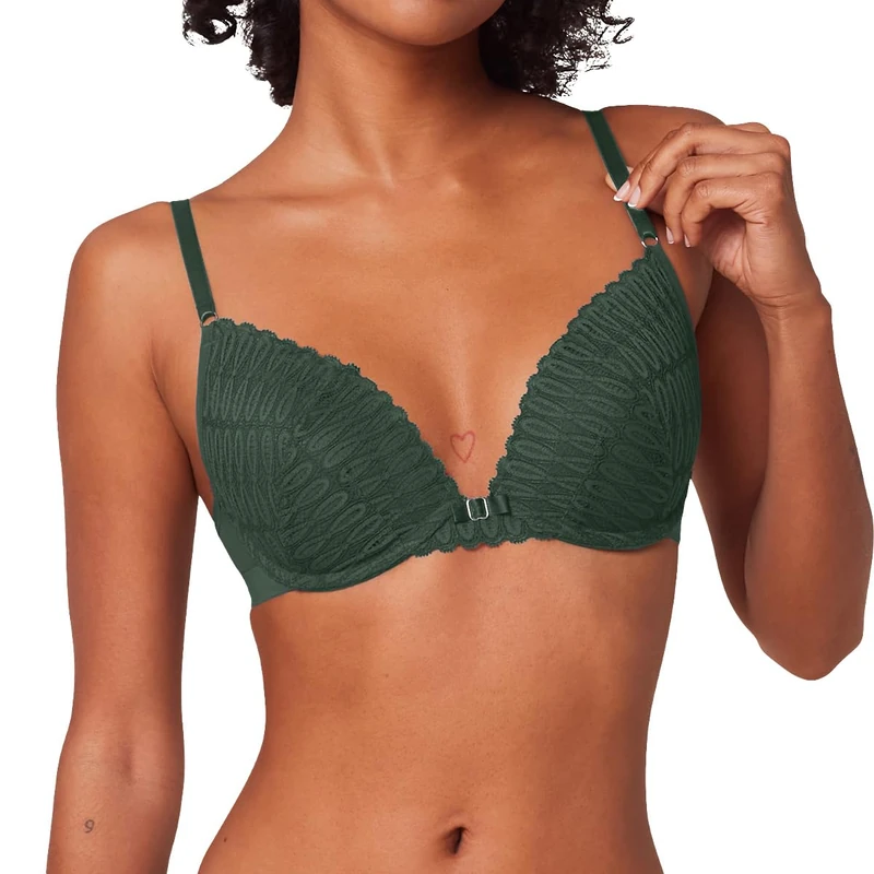 Triumph - Aura Spotlight T - Women's - Push-Up Bra - Slim Straps - with Underwire, Green Kiss, 38D