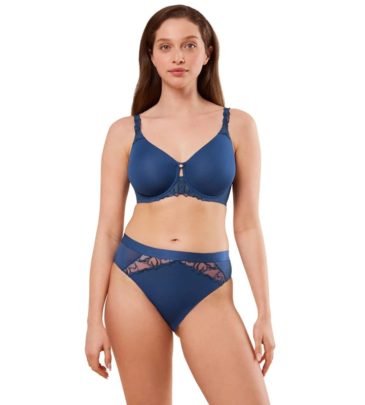 Triumph Women's Wild Azalea Florale W01 Bra, Dark Blue, 34D